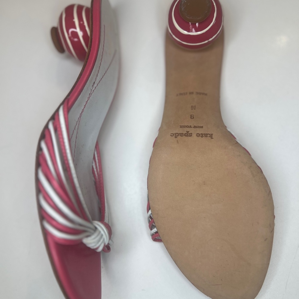 Kate Spade New York Pink & White Sandals in Excellent Condition - Picture 10 of 15